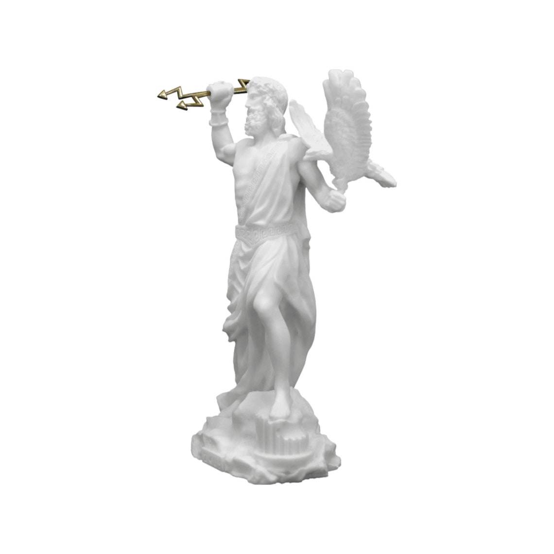 Zeus Greek God Statue Handmade Alabaster Sculpture 27cm Etsy