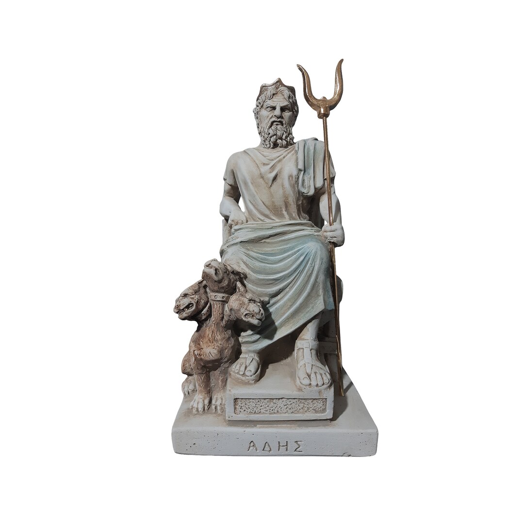 Hades Statue Greek Mythology God Handmade Hand Painted Sculpture 25cm -  Etsy Norway