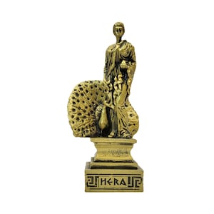 Hera Goddess Statue vintage Sculpture 16cm Greco-Roman Mythology Gold color