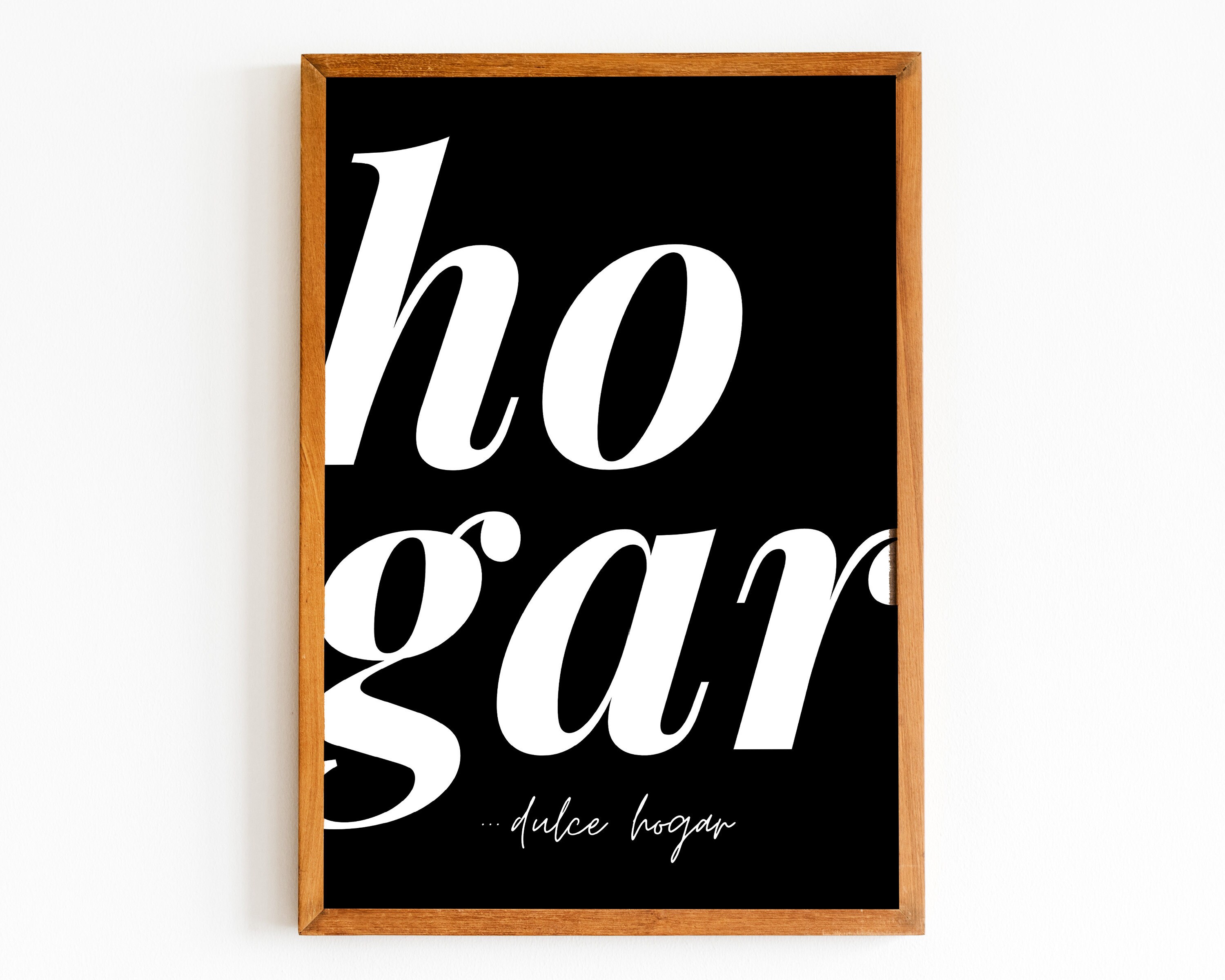 Hogar Dulce Hogar Home Sweet Home in Spanish Typography Wall Etsy