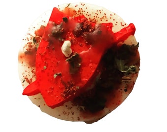 fiery wall of protection tealight, Evil eye, Repel Negative energy, Curse Reversal, back to sender, Magic Candle,Spell Candle ,Hoodoo Candle