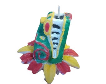 Candela Quetzalcoatl, candela 100% cera d'api