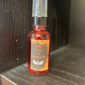 Fiery Wall of Protection Spray, Aromatherapy spray, Garnet crystal-infused spray, Infused Room Spray, Evil eye, Repel Negative energy