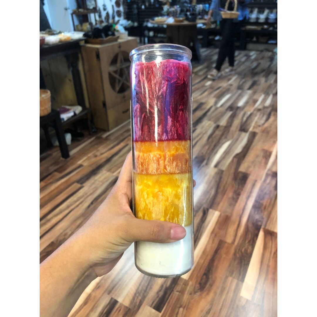 Powerful Fiery Wall of Protection 7-day Candle Handmade With Palm Wax ...