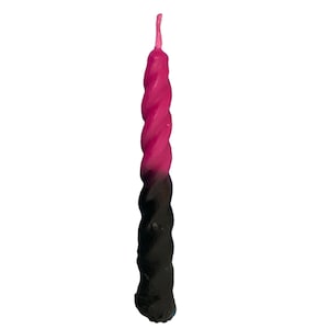 6 kaarsen met omgekeerde gong roze/zwart, kaars met omgekeerde slag, kaars met dubbele werking, love jinx