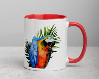 Always Be Yourself Unless Scarlet Macaw All Over Coffee Mug Always Be Yourself Unless Scarlet Macaw All Over Coffee Mug