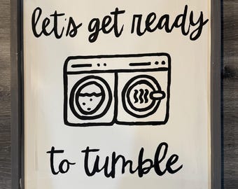 Hand Painted Laundry Room Sign: Funny Upcycled Wood Decor