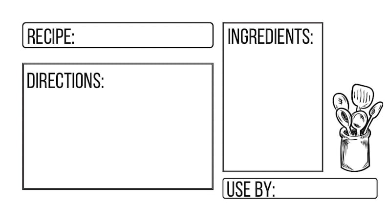 Freezer Meal Prep Labels: Recipe Stickers, Set of 2 - Etsy