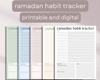 Ramadan Habit Tracker | Track Habits & Reflect (PDF Download)