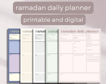 Ramadan Daily Planner | Prayer, Meal, & Water Tracker (PDF Download)