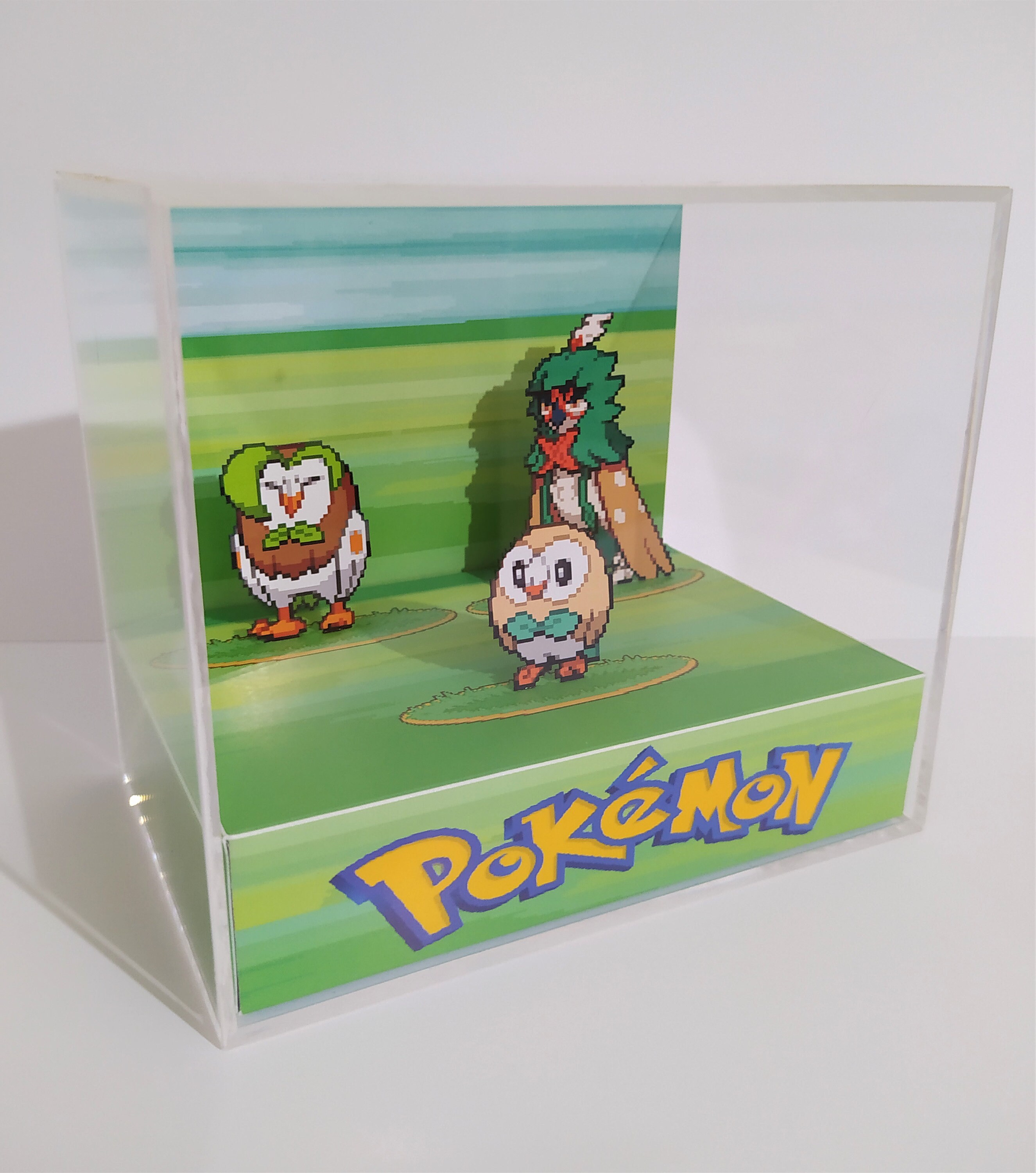 Pokemon Rowlet Cube Diorama 3D Pokemon Shadow Box Rowlet - Etsy