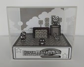 Super Mario Land 2 6 Golden Coins - 3D Retro Gaming Cube Diorama - Gameboy - Nintendo - Mario - Gift for Players - Retro Games