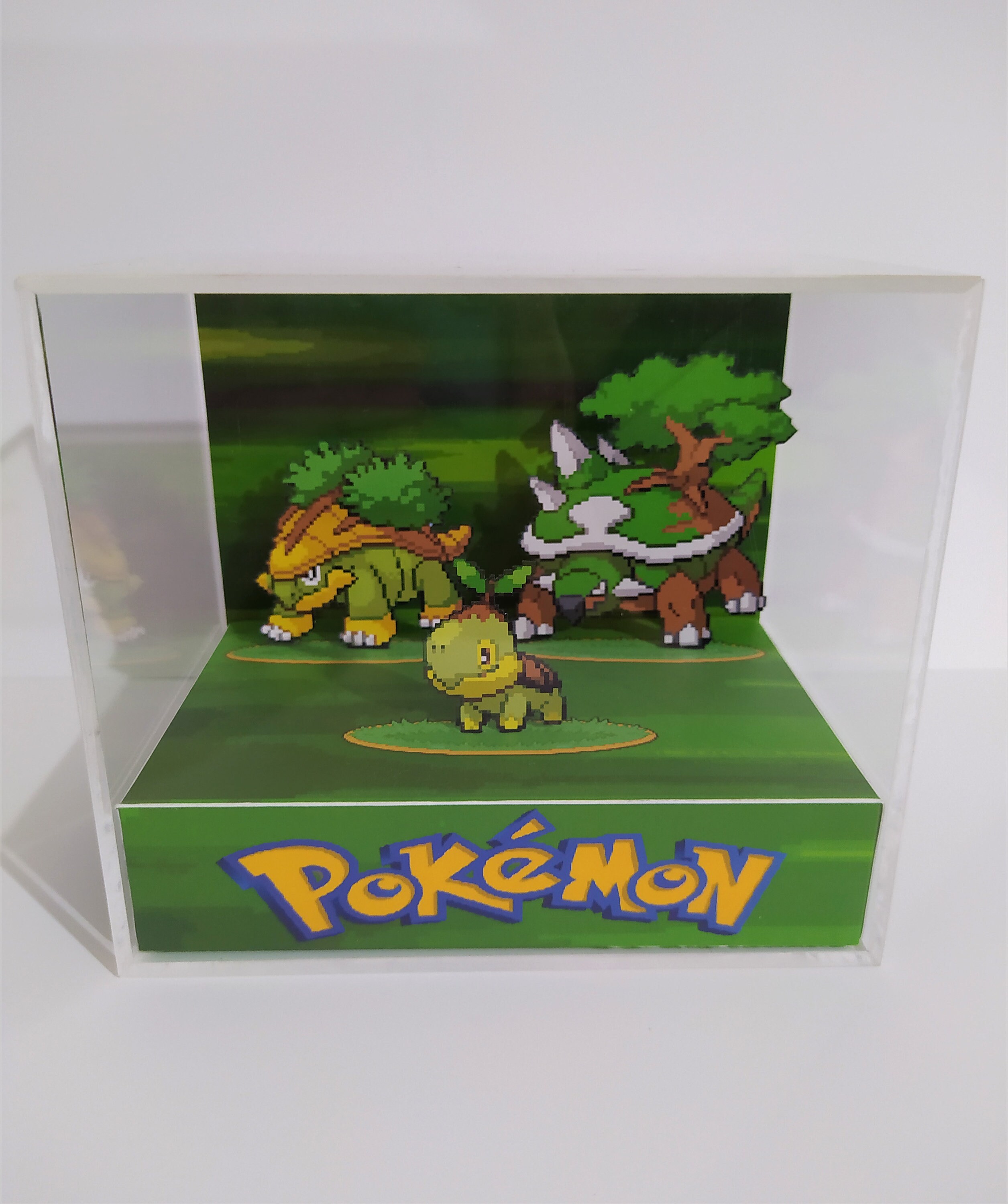Pokemon 3D Diorama Cube Pokemon Shadow Box Turtwig - Etsy