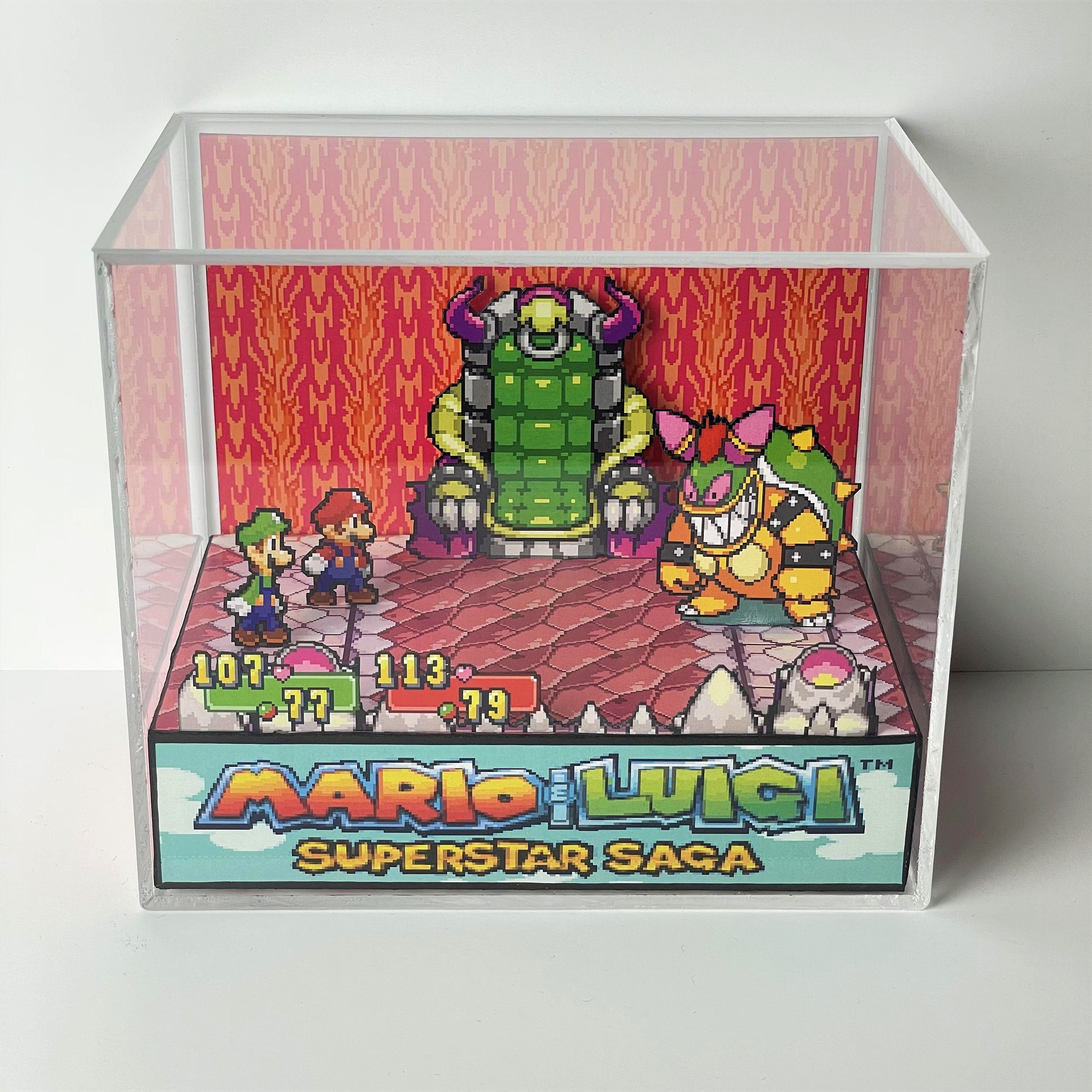 Electropositivo robo despensa Mario & Luigi Superstar Saga Cube Diorama 3D Cube Shadowbox - Etsy España