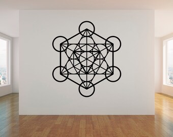 Geometric Wall Decal ILLUSION Sticker Art Decor Bedroom Design Mural interior design Buddha sacred geometry