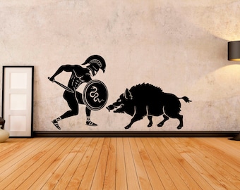 Wall Decal Animal Wild Boar Pig Tribal Ornament Mural Vinyl Decal Sticker 1865dz