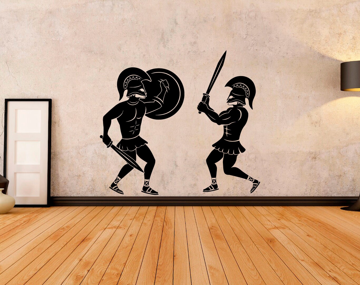 Spartan Fight Gladiators Of Ancient Rome Wall Sticker Vinyl Etsy