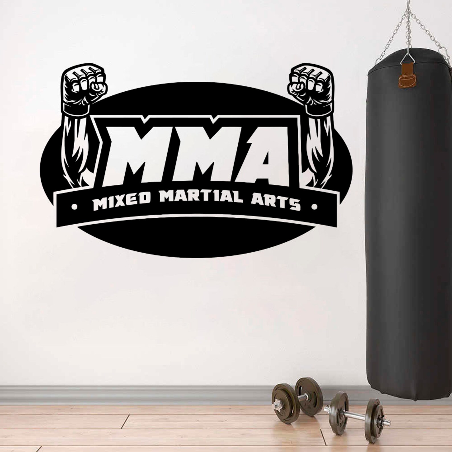 Mixed Martial Arts Kickboxing Sport Wall Sticker Vinyl Decal Etsy