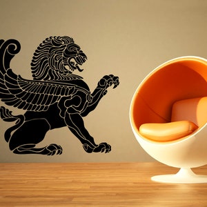 Wall Sticker Mural Decal Vinyl Decor Griffin Mythical Creature Beast Lion Wings Wall Sticker Mural Decal Vinyl Decor Griffin Mythical Creature Beast Lion Wings