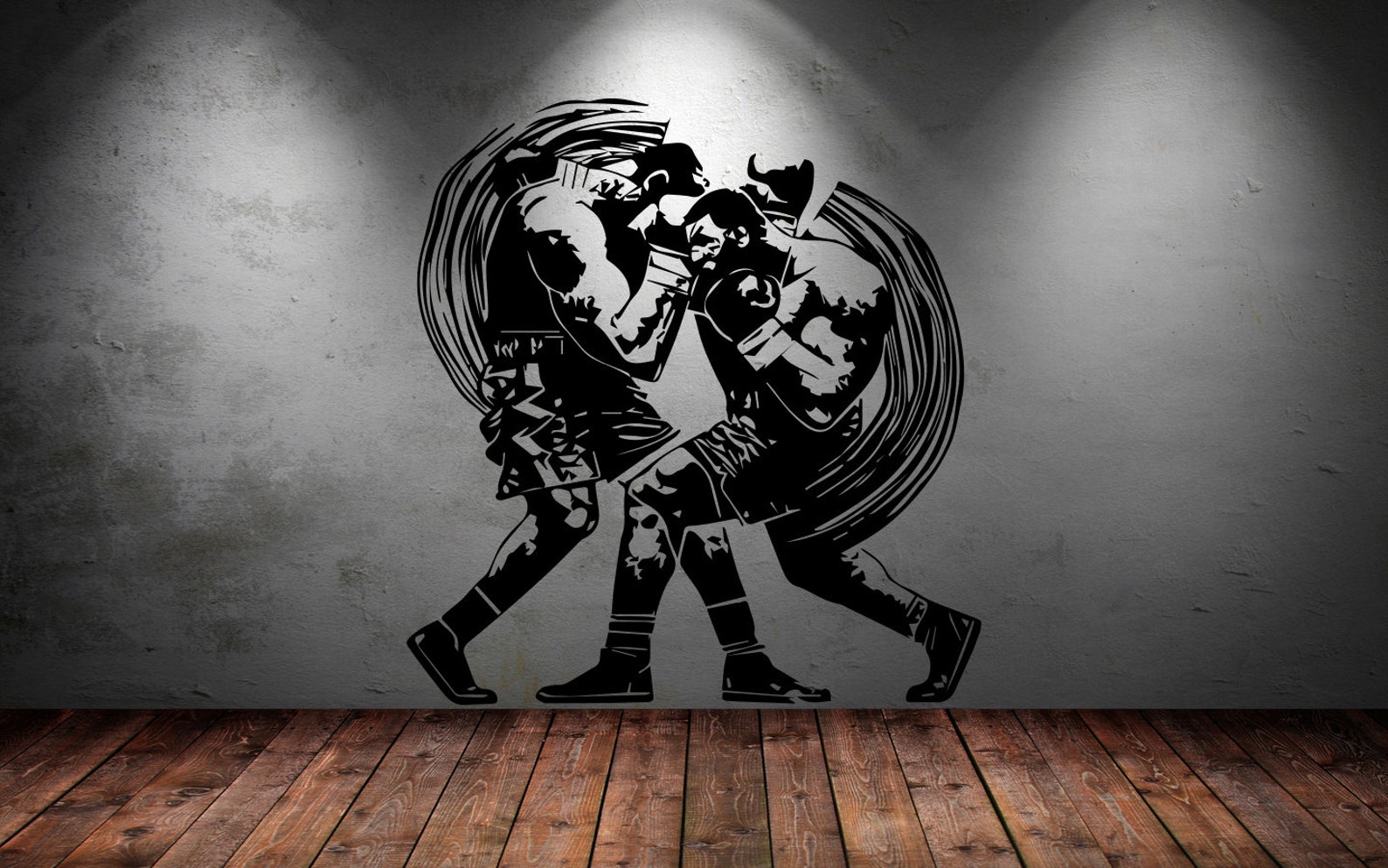 Boxing Gym Training Wall Sticker Vinyl Decal Mural Art Decor Etsy
