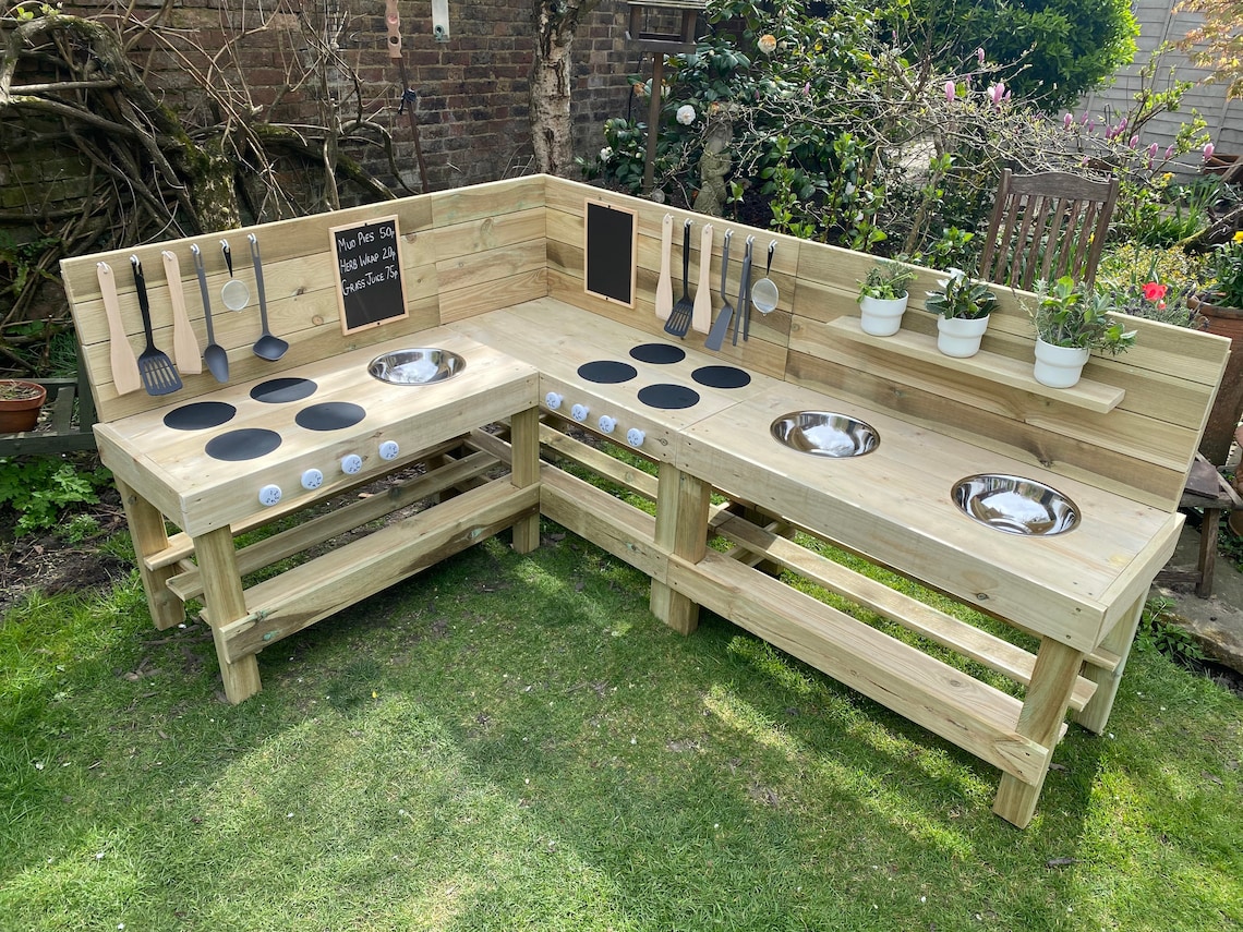 L Shape Mud Kitchen Corner Mud Kitchen Etsy UK