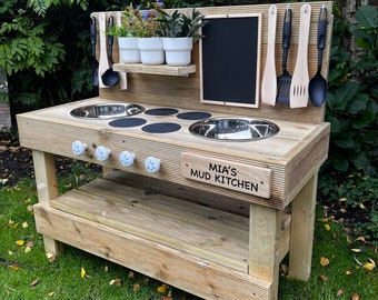 Double Sink Personalised Mud Kitchen