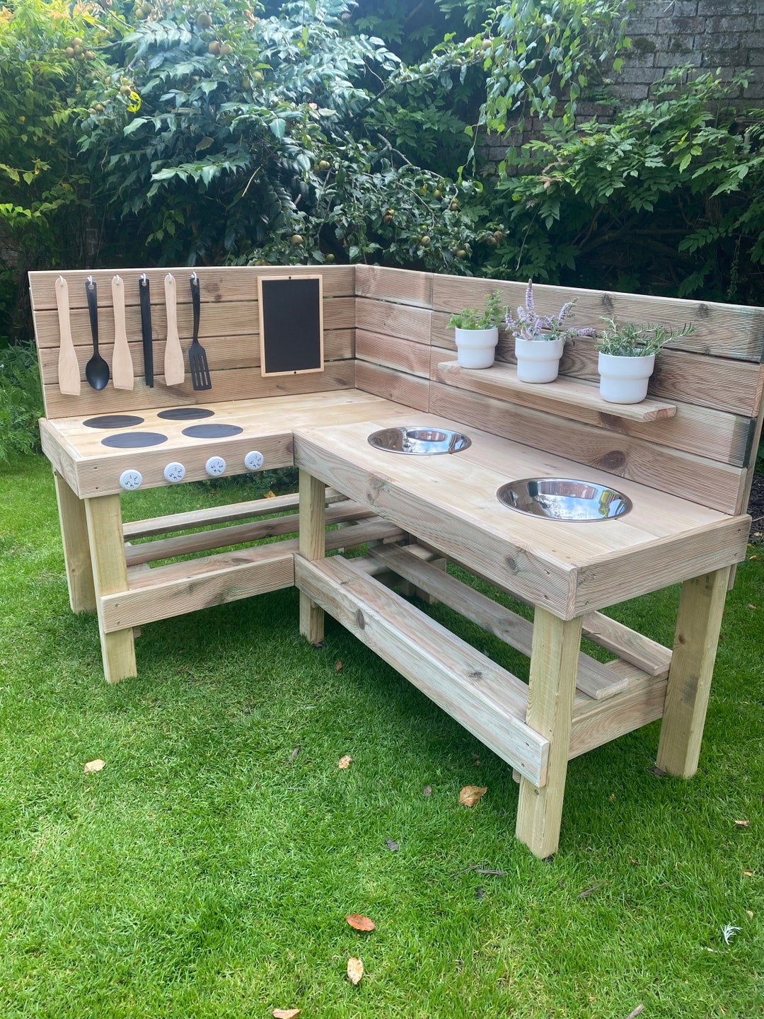 L Shaped Mud Kitchen
