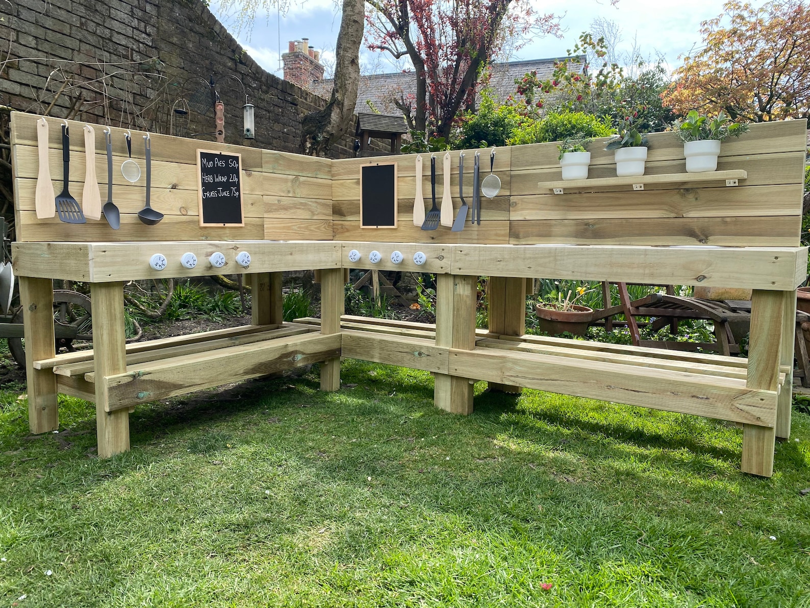L Shape Mud Kitchen Corner Mud Kitchen - Etsy UK