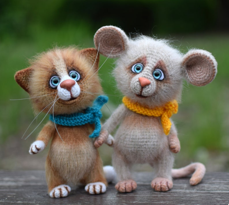 Crochet pattern cat and mouse 2 in 1 amigurumi PDF pattern Etsy
