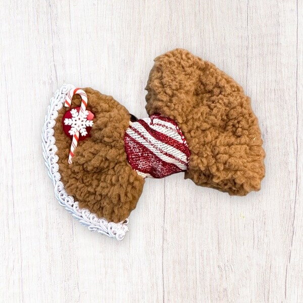 Gingerbread Hair Bow Etsy
