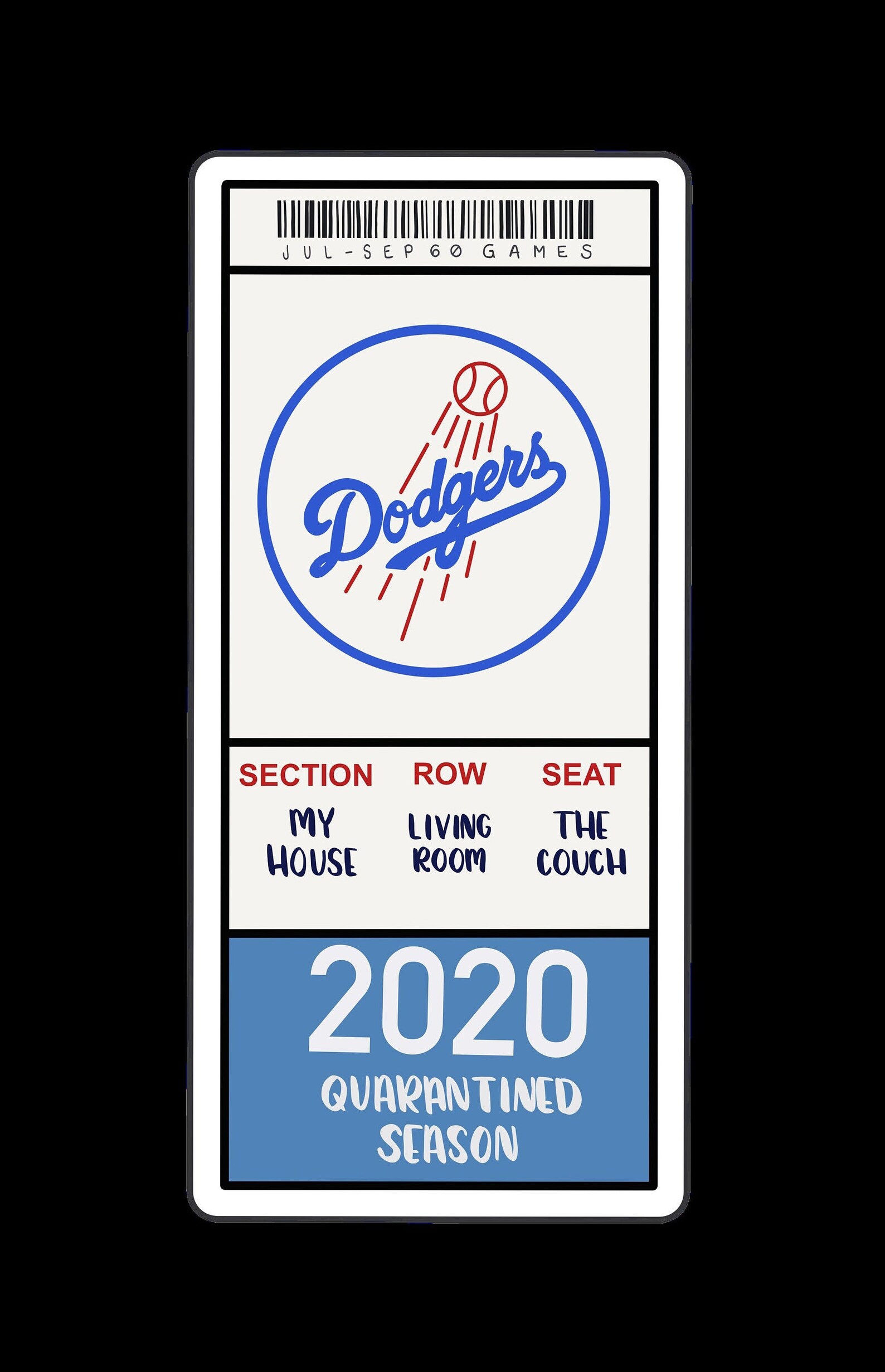 Dodgers 2020 Season Ticket Vinyl Sticker Cutout Etsy