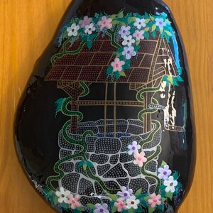 Happy Wishing - Painted Rock - Large