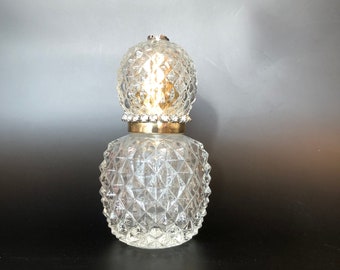 Jeweled Vintage Perfume Bottle Grannie Chic Glam Vanity Bathroom Decor