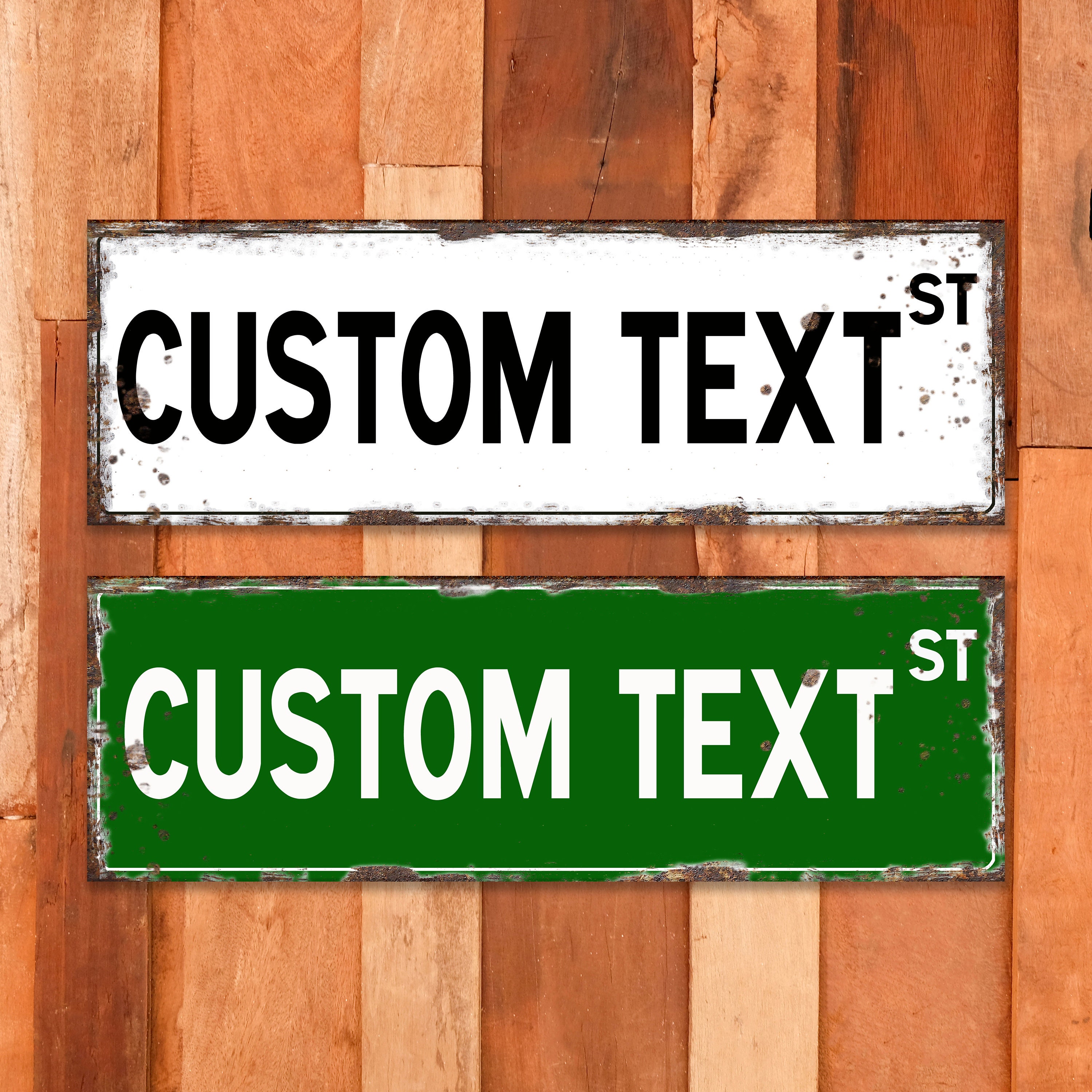 Vintage Street Signs Custom 15 x 5 Rusty Metal Etsy