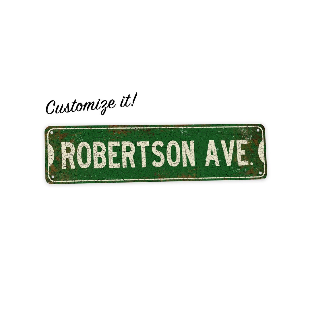 Vintage Street Sign Personalized With Your Last Name | Custom Rustic ...
