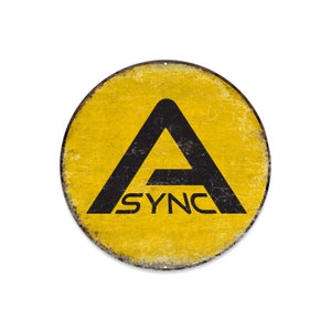 Backrooms ASYNC Sign | 12  Inch Round Metal Wall Art