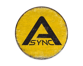 Backrooms ASYNC Sign | 12  Inch Round Metal Wall Art