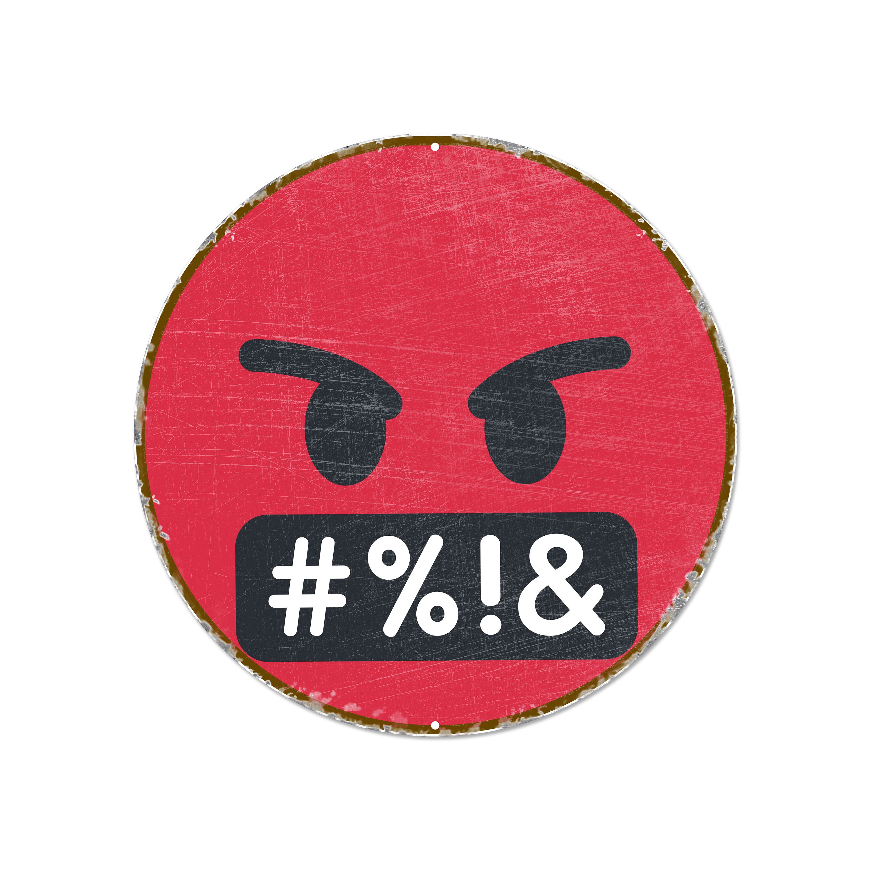 Angry Sad Face Vintage Emoji Signs 12 Angry Sad Face Vintage Emoji Signs 12
