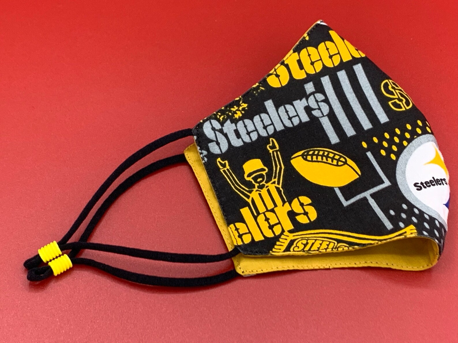 Pittsburgh Steelers Face Mask Steelers Mask Adjustable Etsy