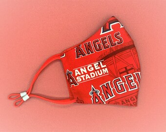 Angels Face Mask, Los Angeles Angels Face Mask, LA Angels FaceMask, Adjustable, MLB Face Mask, Baseball, Kids, Men, Women, LA Angels, Fast