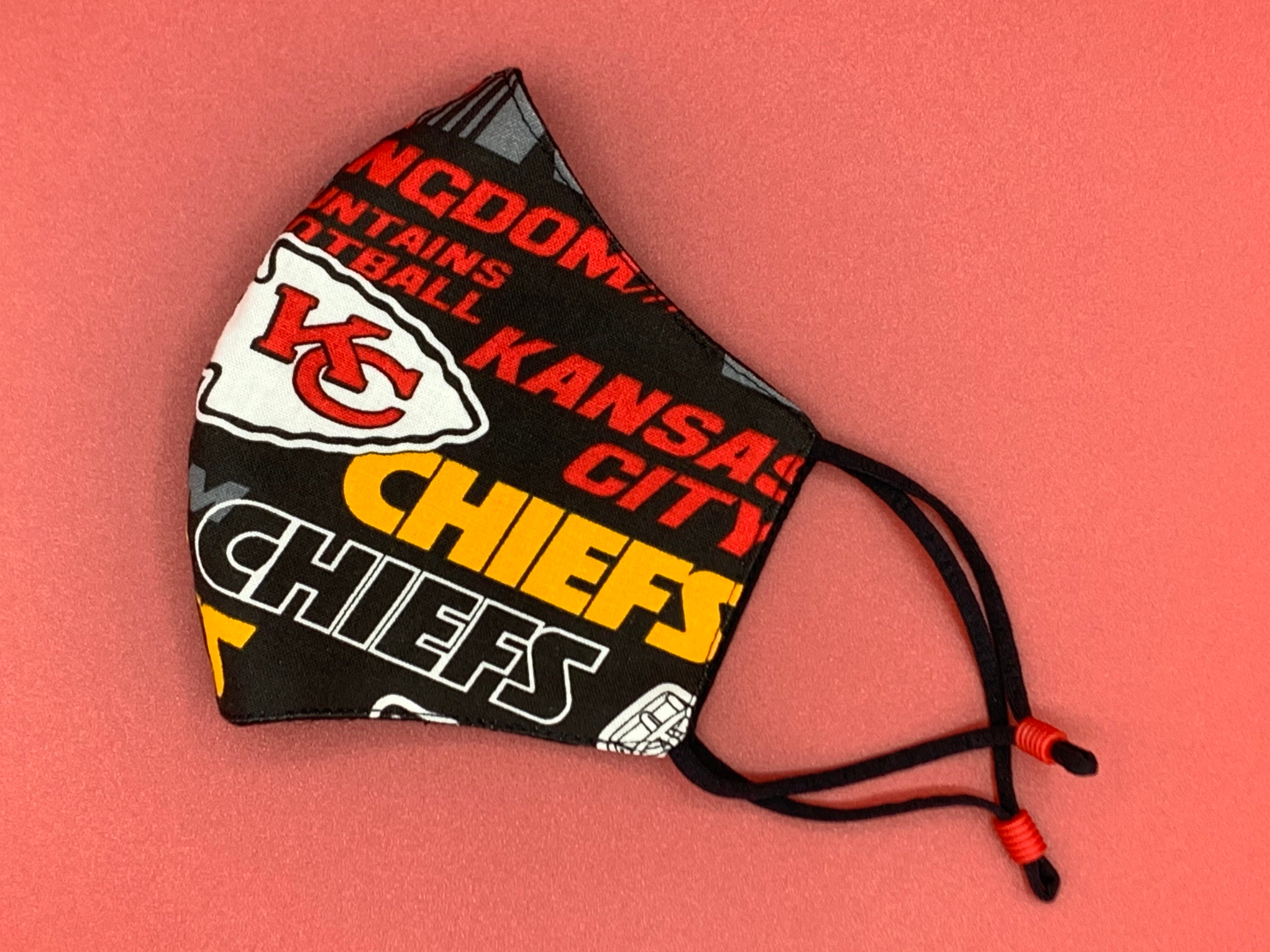 Kansas City Chiefs Face Mask, Chiefs Mask, Adjustable FaceMask, NFL F…