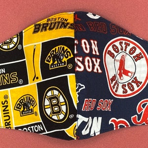 Boston Bruins and Boston Red Sox Face Mask, Boston Bruins Mask, Boston Red Sox Mask,  Two in One, NHL, Burins, MLB, Red Sox, Child, XXL
