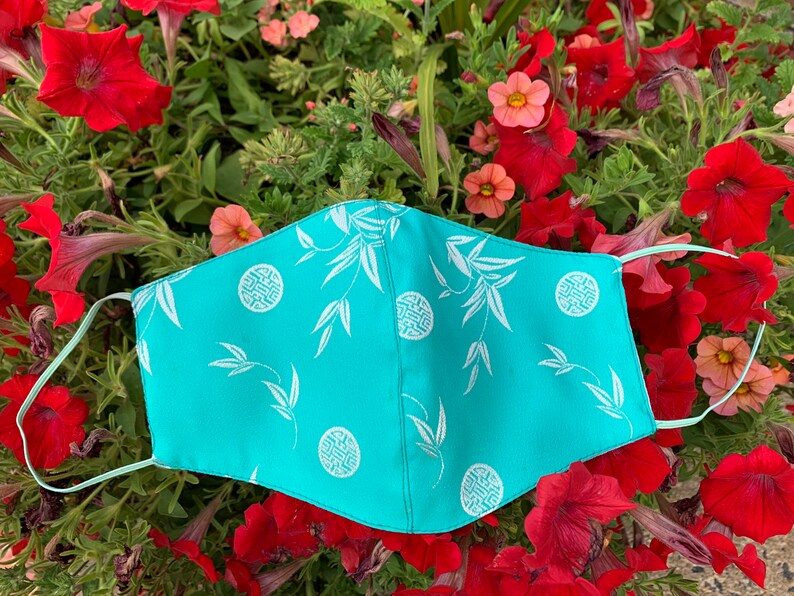 Silk Face Mask Made in USA Reusable Washable Black Etsy