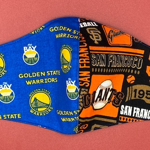 San Francisco Giants Face Mask, SF Warriors Face Mask, Giants and Warriors FaceMask, SF Giants, SF Warriors, San Francisco, child, xxl, men