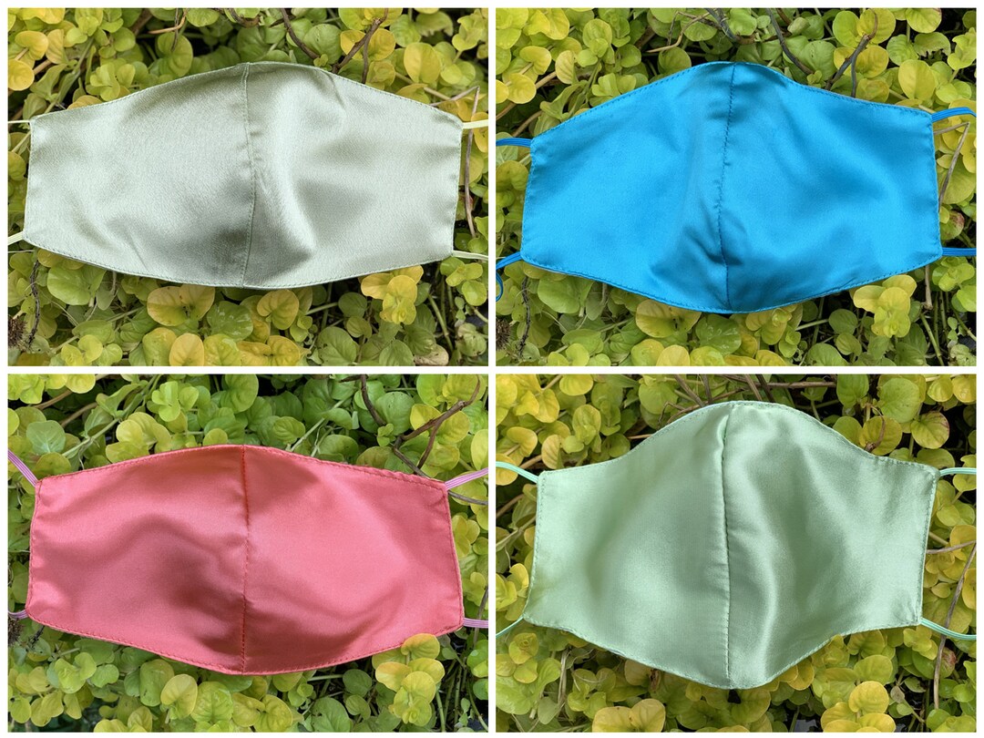 Coral Satin Mask, Blue Satin Mask, Bridesmaids Masks, Wedding Masks