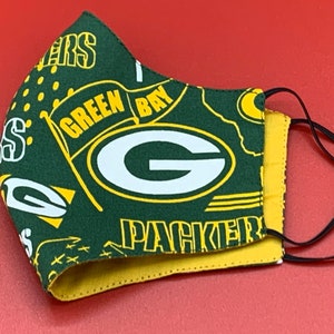 Green Bay Packers Face Mask, Packers Facemask, Adjustable Facemask, NFL ...