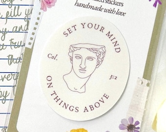 Things Above Sticker | Christian Sticker | Faith Sticker | Bible Verse Sticker | Bible Sticker | Jesus | God | Trendy | Aesthetic Sticker