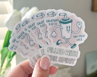 Filled With The Spirit Sticker | Christian Sticker | Bible Verse Sticker | Faith Sticker | Bible Sticker | Journal Sticker | Jesus | God