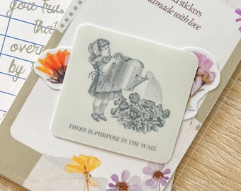 There Is Purpose In The Wait Sticker | Christian Sticker | Faith Sticker | Bible Verse Sticker | Bible Sticker | Jesus | God | Trendy