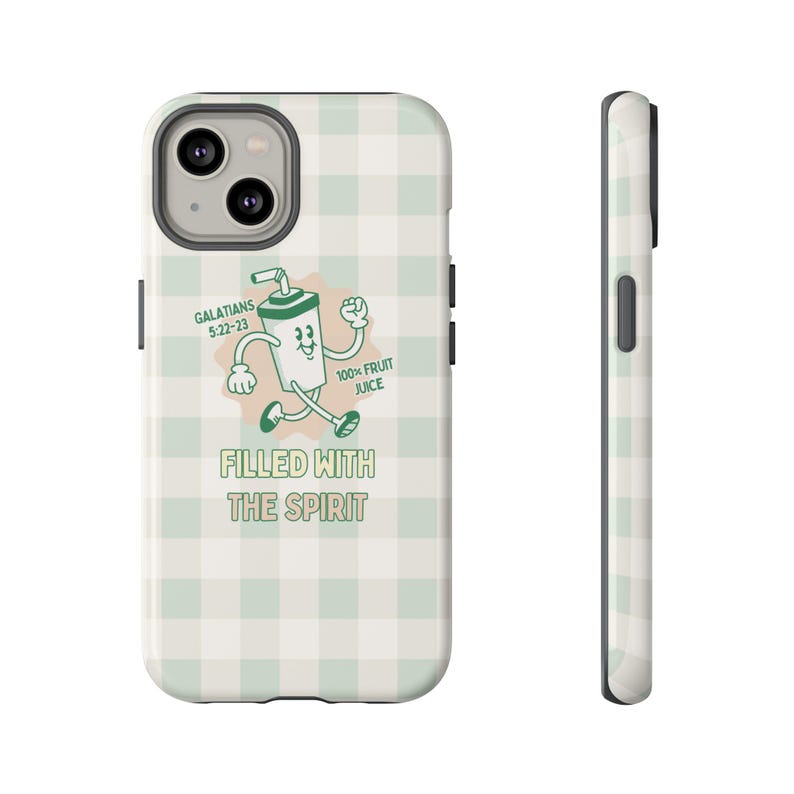 Cover per telefono "Ripieno dello Spirito" / Cover per telefono cristiana / Cover per telefono con tema fede / Cover per telefono alla moda / Cover per telefono estetica / Regalo cristiano immagine 2
